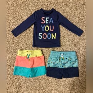 Cat & Jack Toddler Boy Swimwear Bundle